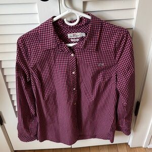 Vineyard Vines Red and Blue Checkered Blouse